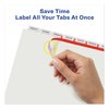 Avery Dennison Printable Index Dividers, 8 Tab, White, Pk50 11557